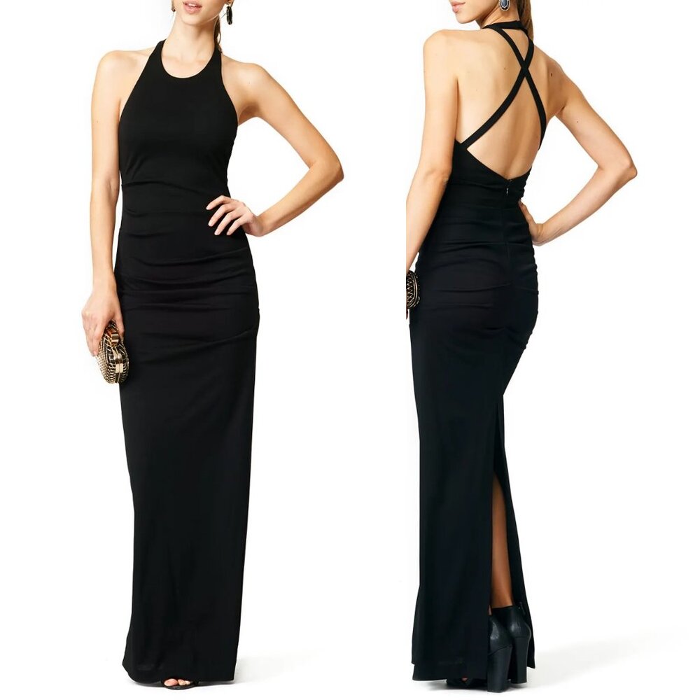 Nicole Miller Black Evening Gown